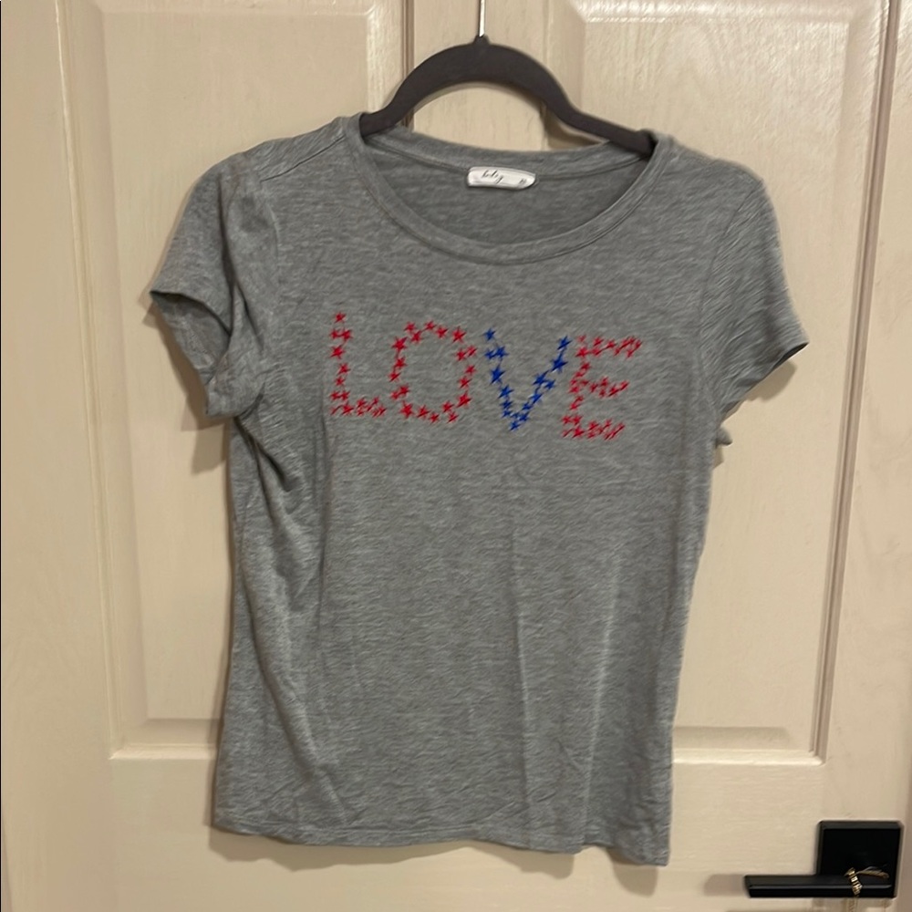 Gray T-Shirt with LOVE Design